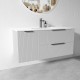 3D-2W 1200x450x550mm Grey Wall Hung Plywood Vanity with Ceramic Basin